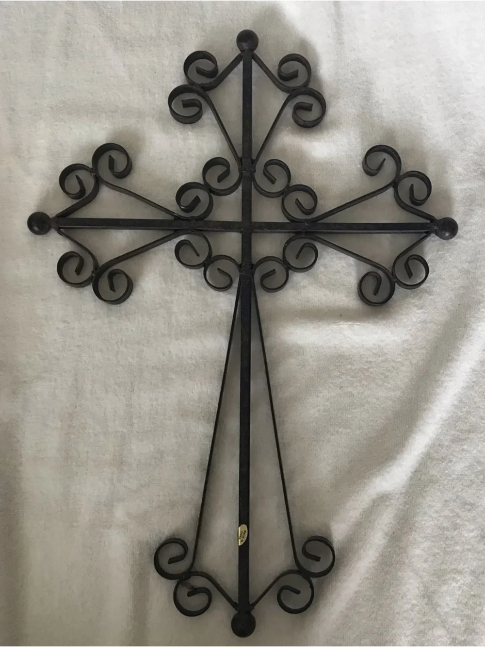 Wrought Iron Wall Cross Decor NIB